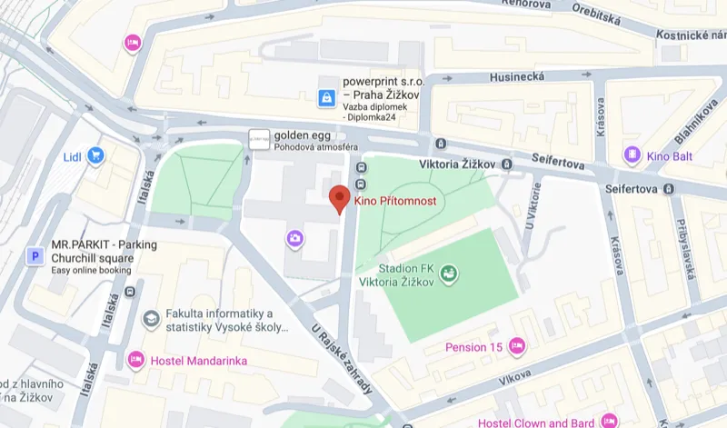 Mapa místa konání